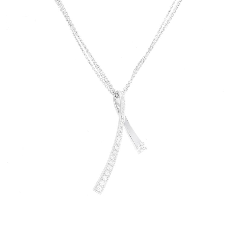 Collier diamants 0.55 carat or blanc 12g Comme neuf -  reconditionné disponible sur Gemme Les Bijoux